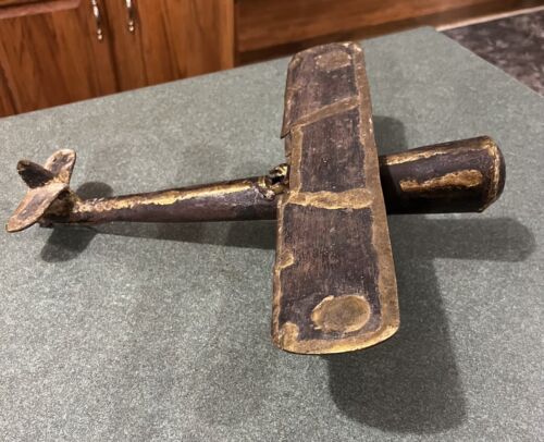 Brass…Airplane. Miniature Handmade Vintage/Antique. No Propeller. - Picture 3 of 6
