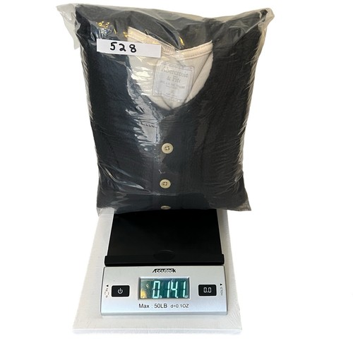 Abercrombie & Fitch Sweater Men's XL Solid Gray Poly Fleece Henley Pullover VTG - Picture 11 of 11