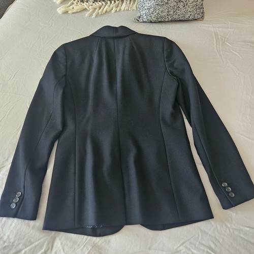 J.CREW Blazer Dress Jacket Top 0 XS Black Parke Schoolboy Wool Stretch Mint $288 - Picture 11 of 12
