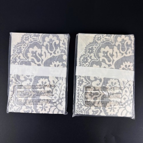 2x New Pottery Barn "Lucianna Medallion" STANDARD Sham Gray Organic Cotton - Picture 4 of 4
