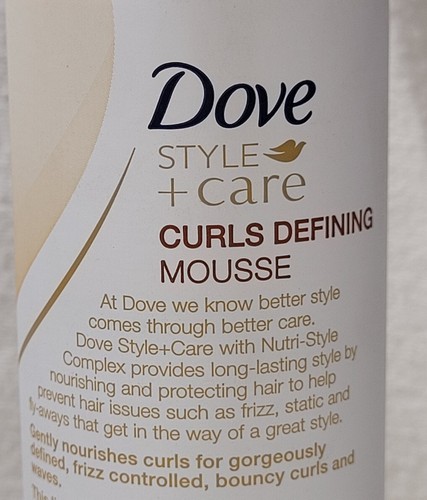 Dove Style + Care Curls Defining Mousse ~ Touchably Soft Hold ~ 7 oz  - Picture 4 of 9