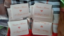 custom sticker writing for wedding bag wedding fans 50 pieces