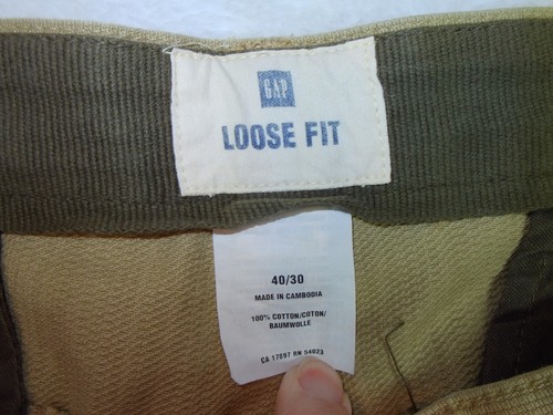 Vintage Gap Loose Fit Hose Herren 40x30 Pattentaschen Skater Heavy Weight 2009 Y2K - Bild 3 von 10