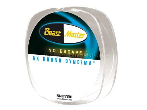 Круглый шнур Shimano BeastMaster AX Round Dyneema 0,12мм / 6,50кг - 130 м.