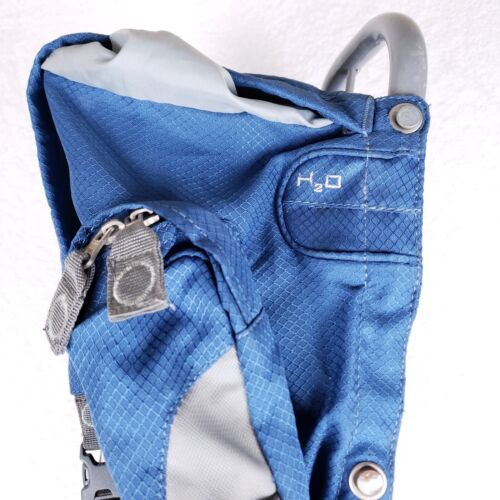 High Sierra Badger 40L Hiking Backpack Blue Gray Outdoor Travel Pack Frame - Picture 4 of 17