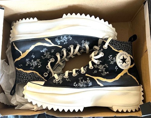 Converse Run Star Hike Hi ""Híbrido Floral"" Saturno Dorado Negro Garza 172424C - Imagen 8 de 8