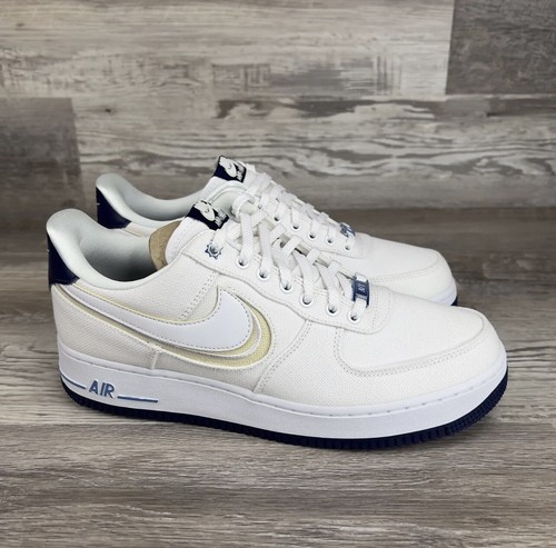 Nike Air Force 1 Low PREMIUM White Fossil Blue NBY DB3541-100 Mens Size 11.5 - Picture 3 of 12