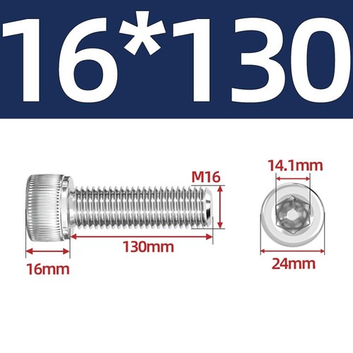 316 Edelstahl Zylinderschrauben Innensechskant Innensechskant DIN912 M10 M12 M16 M24 - Bild 103 von 158