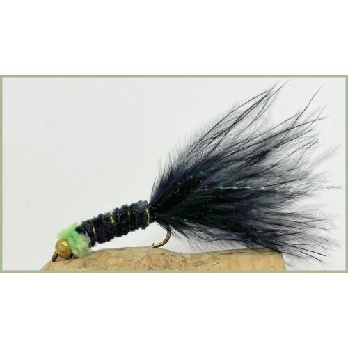 Girini, mosche trota, 6 x girini torace verde Goldhead, taglia 10 mosche da pesca - Foto 1 di 1