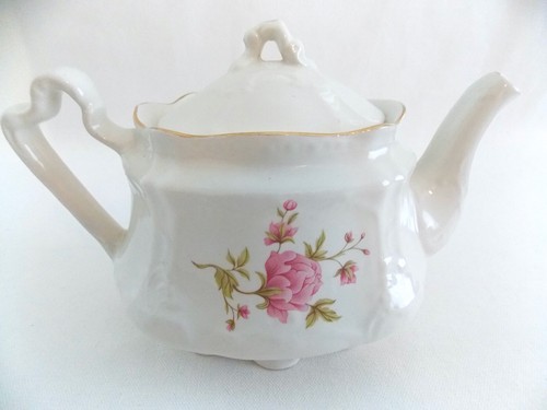ARTHUR WOOD & SOHN STAFFORDSHIRE ENGLAND ROSA ROSEN TEEKANNE - Bild 4 von 8