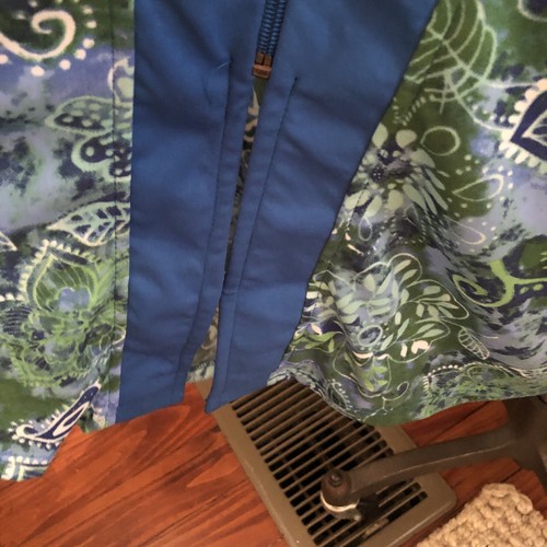 Vintage 70er Maxi Kaftan MuuMuu Hauskleid Boho Blumen Reißverschluss vorne S Mrs Roper - Bild 9 von 10