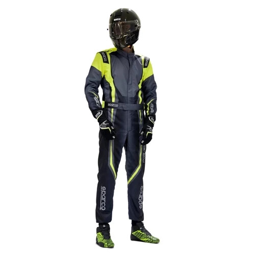 Sparco Prime-K Advanced Kart Karting Racing Suit black grey yellow - size 46 - Bild 1 von 1