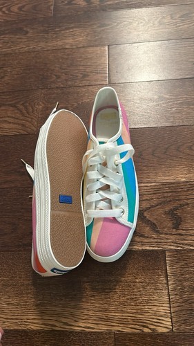 Keds X Kate Spade New York Triple Kick Multi-striped Canvas Sneakers - Picture 7 of 7