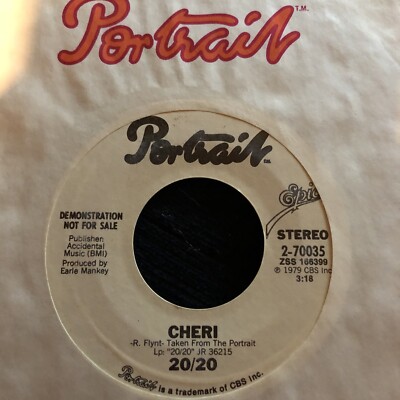 Cheri 45, 20/20 PORTRAIT 2-70035 - 7'' Record VG+ to EX