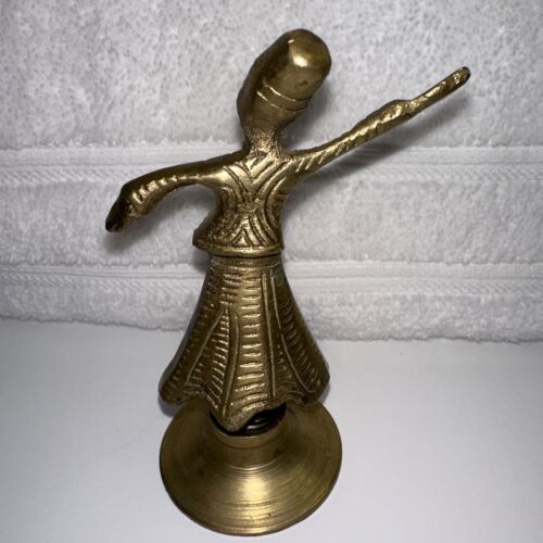 Vintage Türkische Handgefertigte Messing Figur Wirbelnder Derwisch - Bild 2 von 6