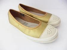 CCILU GOLD COPPER & IVORY BALLET FLATS SHOE EUR 38 US 7M