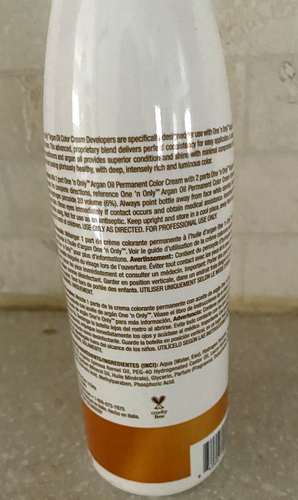 One 'N Only Argan Oil Hair Color Cream Developer 20 Volume 16 oz - Picture 3 of 4