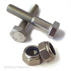 Metric Stainless Steel Hex Head Part Threaded Bolts With Nyloc Nuts - M10 & M12