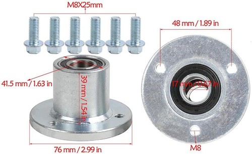 Pair 3 Stud Front Wheel Hub for 5'' Tire 4 Wheeler Mini Racing Go Kart Golf Cart - Picture 2 of 11