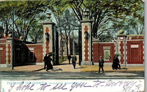 Harvard University - Harvard Gate Raphael Tuck Postcard, UDB 1905 Vtg PC II - Picture 1 of 2