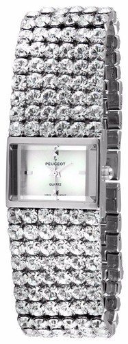 Peugeot Women's J1814S Silver Plated Dazzling Crystal Strand Quartz Watch - Bild 1 von 3