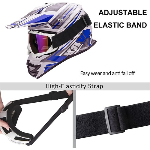 Motorcycle Protective Goggles Motocross Dirt Bike Glasses Helmet Riding Eyewear - Picture 16 of 53