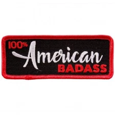 100% American Badass Embroidered iron on Sew on Patch (4.0 INCH) BY MILTACUSA