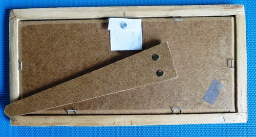 Quadro persiano vintage su osso; musicisti, cornice intarsiata fine Khatam - Foto 3 di 4