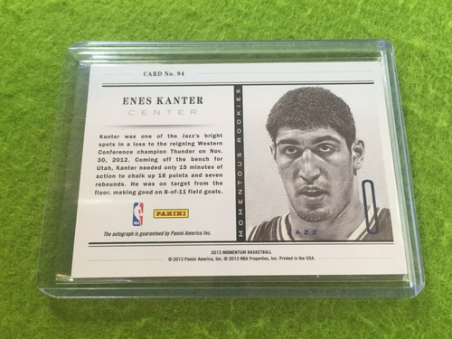 ENES KANTER FREEDOM AUTO ROOKIE CARD JAZZ AUTOGRAPH SP RC 2012-13 Momentum NIKE - Picture 11 of 12