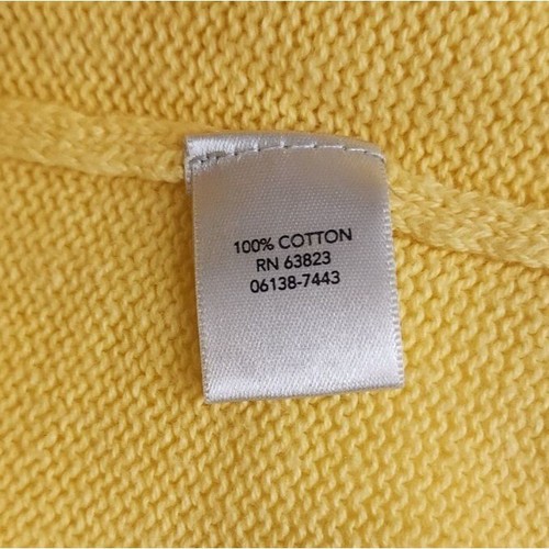 CJ Banks Suéter Amarillo Tejido Blanco Escote Mangas Cortas Talla Grande 3X - Imagen 8 de 8