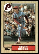 1987 Topps Baseball Card Kevin Gross Philadelphia Phillies #163