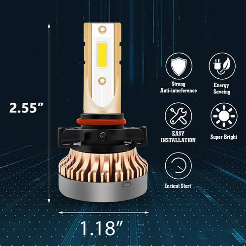 5202 LED Fog Light Bulbs Golden Yellow for Chevrolet Silverado 1500 2008-2015 2x - Foto 7 di 12