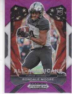 RONDALE MOORE 2021 PRIZM DRAFT PICKS PURPLE WAVE PRIZM ALL-AMERICANS RC #187