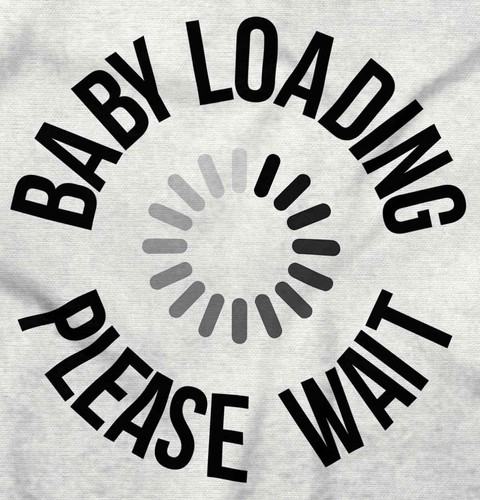 Baby Loading Please Wait Funny Announcement Womens Maternity Pregnancy T Shirts - Picture 2 of 9