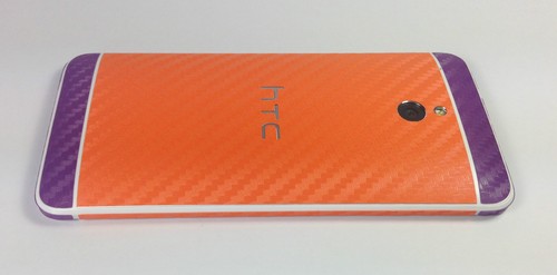 Two Tone Carbon Fibre Skin For HTC ONE MINI M4 Wrap Cover Protector Case Decal - Picture 13 of 20