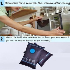 100g Car Dehumidifier Bags, Rechargeable Desiccant Moisture Absorbing Silica Gel