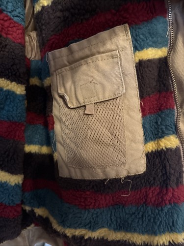 Cappotto da lavoro vintage Y2K pareti marrone tela fodera pile taglia 2X - Foto 7 di 10