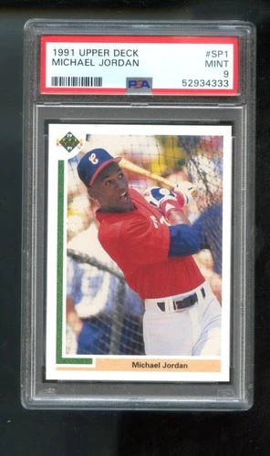 1991 Upper Deck #SP1 Michael Jordan ROOKIE RC PSA 9 Graded Baseball Card Insert