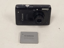 Canon IXUS 100 IS powershot 12.1MP Digital Camera Black no sd card and charger