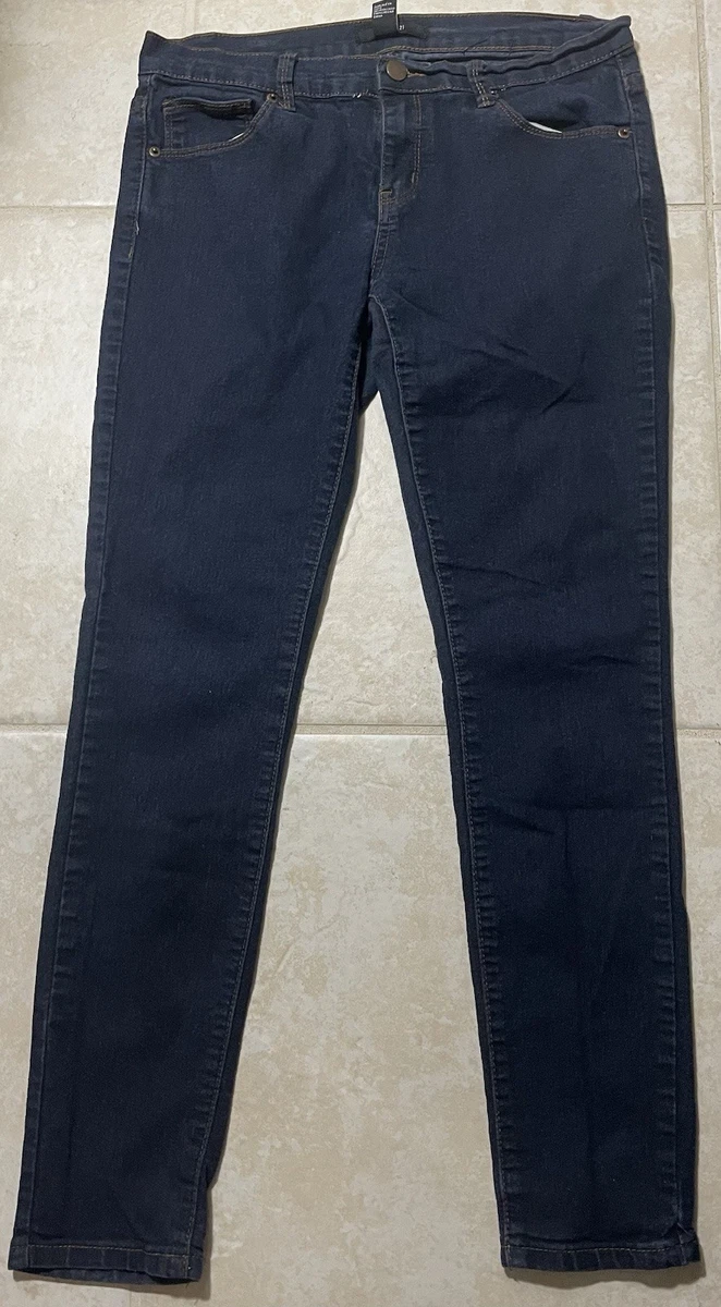 Pantalones de mezclilla ajustados Forever 21 lavado oscuro para mujer talla 28 elásticos