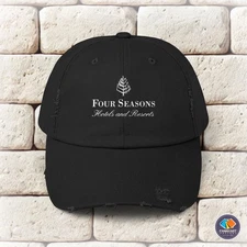 Four Seasons Logo Unisex Distressed Cap