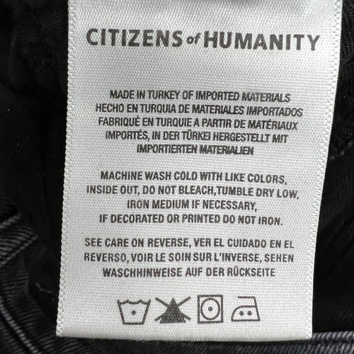 Citizens of Humanity Size 26 Charlotte Hi Rise Straight Jeans Gray Distressed - Picture 12 of 15