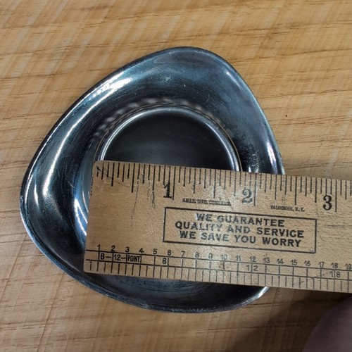 Tazas de huevos de colección alemanas de acero inoxidable 18/10 apilables 4" x 3/4" triangulares MCM - Imagen 13 de 14