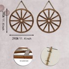 Rustic Wood Wagon Wheel Wall Hangings for Unique Home Styling Pack of 2
