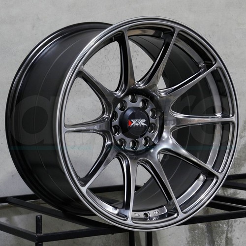 4-New 17" XXR 527 Wheels 17x7.5 4x100/4x114.3 40 Chromium Black Rims 73.1 - Picture 2 of 5