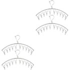  2 stücke Edelstahl Socken Kleiderbügel Wäschetrockner Kleiderbügel mit 10 Clips