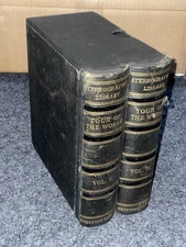 Keystone View Co. Stereographic Library Tour Of The World VII &VIII Faux Book