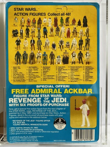 Star Wars Vintage Kenner 1982 C-3PO (REMOVABLE LIMBS) 48 Back MOC GRADED AFA! - Picture 4 of 13