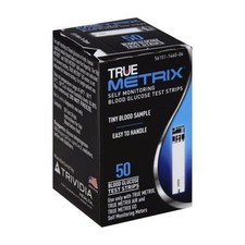 True Metrix Blood Glucose Test Strips Diabetic Self Monitoring Easy Use 50 Count