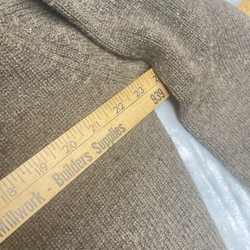 VTG Polo Ralph Lauren Mens Sweater 100% Lambswool Knit V-Neck Brown Large - Picture 4 of 8